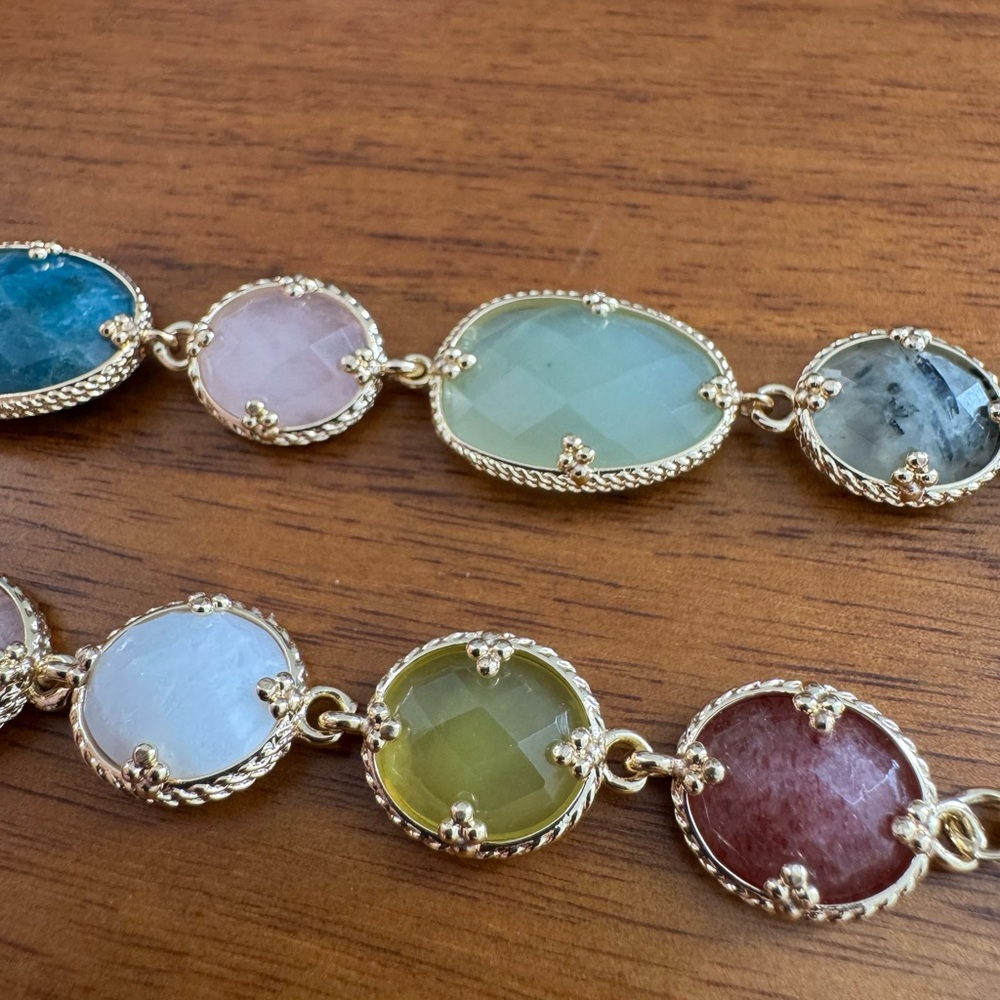 Multi-Color Gemstone Necklace - Picture 4 of 9
